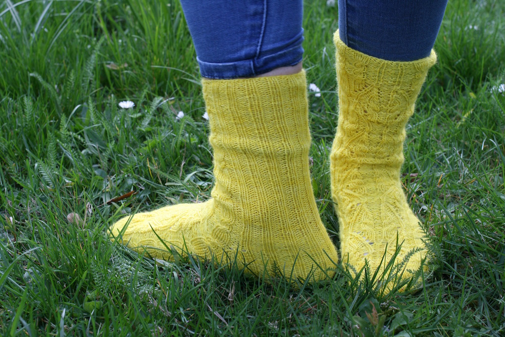 Daffodilzsockz Socken von der Zehenspitze stricken