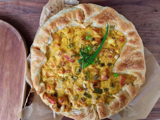 Quiche With Chestnuts And Squash